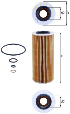 Knecht Ölfilter Ox 177/3d Filtereinsatz 153mm Für Bmw