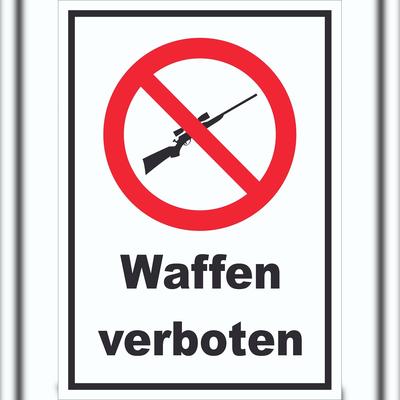 HB-Druck Waffen verboten Schild A6 (105x148mm)