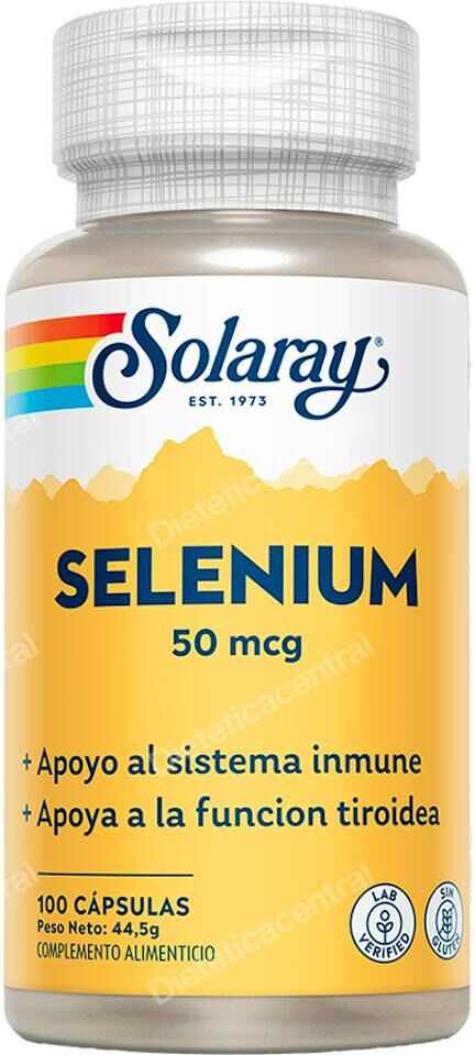 Solaray selenium 50mcg. 100cap.