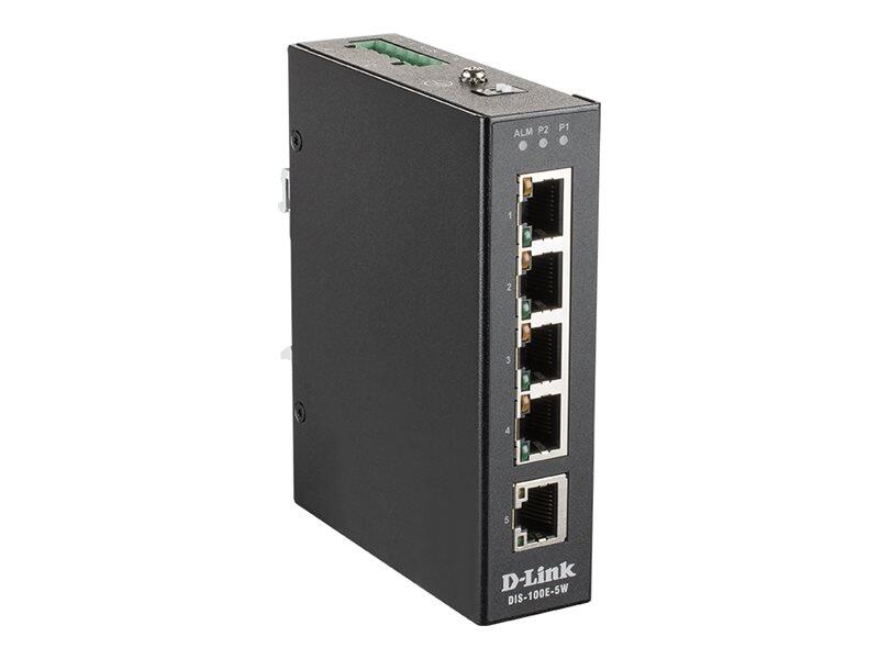 D-Link DIS-100E-5W, 5-Port Unmanaged Layer 2 Fast Ethernet Industrial Switch