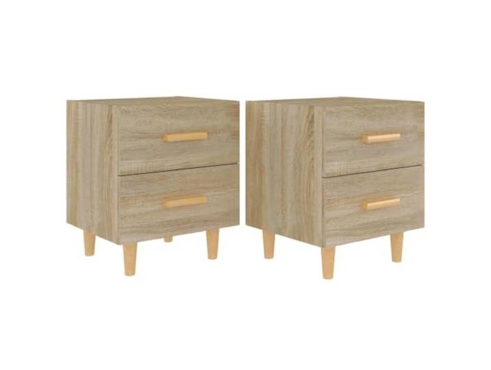 Heofavd 2er Set Nachttische Sonoma-Eiche Optik 40x35x47,5 cm
