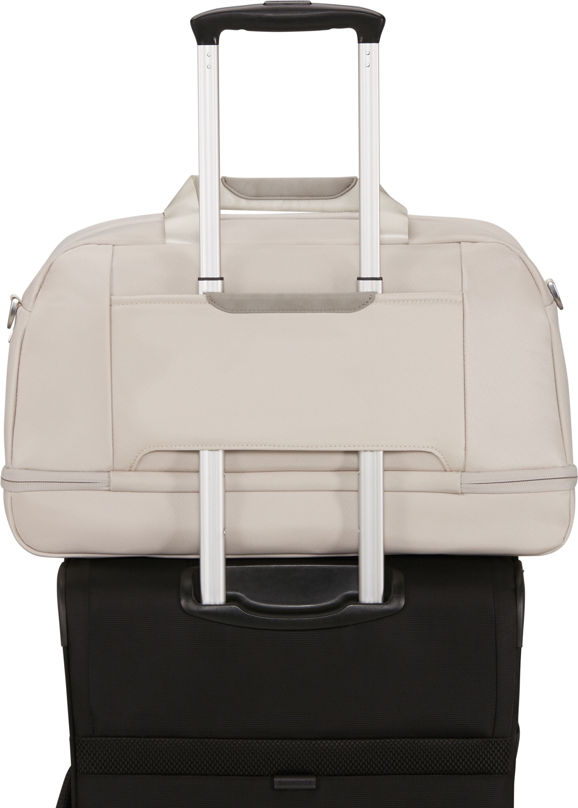 Reisetasche SAMSONITE "PARALUX", Gr. B/H/T: 49cm x 28cm x 22cm, beige (stone grau), Polyester, Taschen Reisetasche, Weekender Duffle