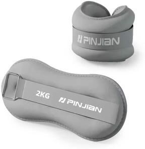Uplift Picks 2 Piece Adjustable Ankle Weights For Yoga Running And Fitness Training gray (2 Kg)
