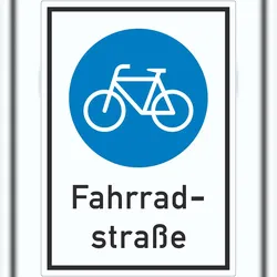 HB-Druck Aufkleber Fahrradstraße A2 (420x594mm)