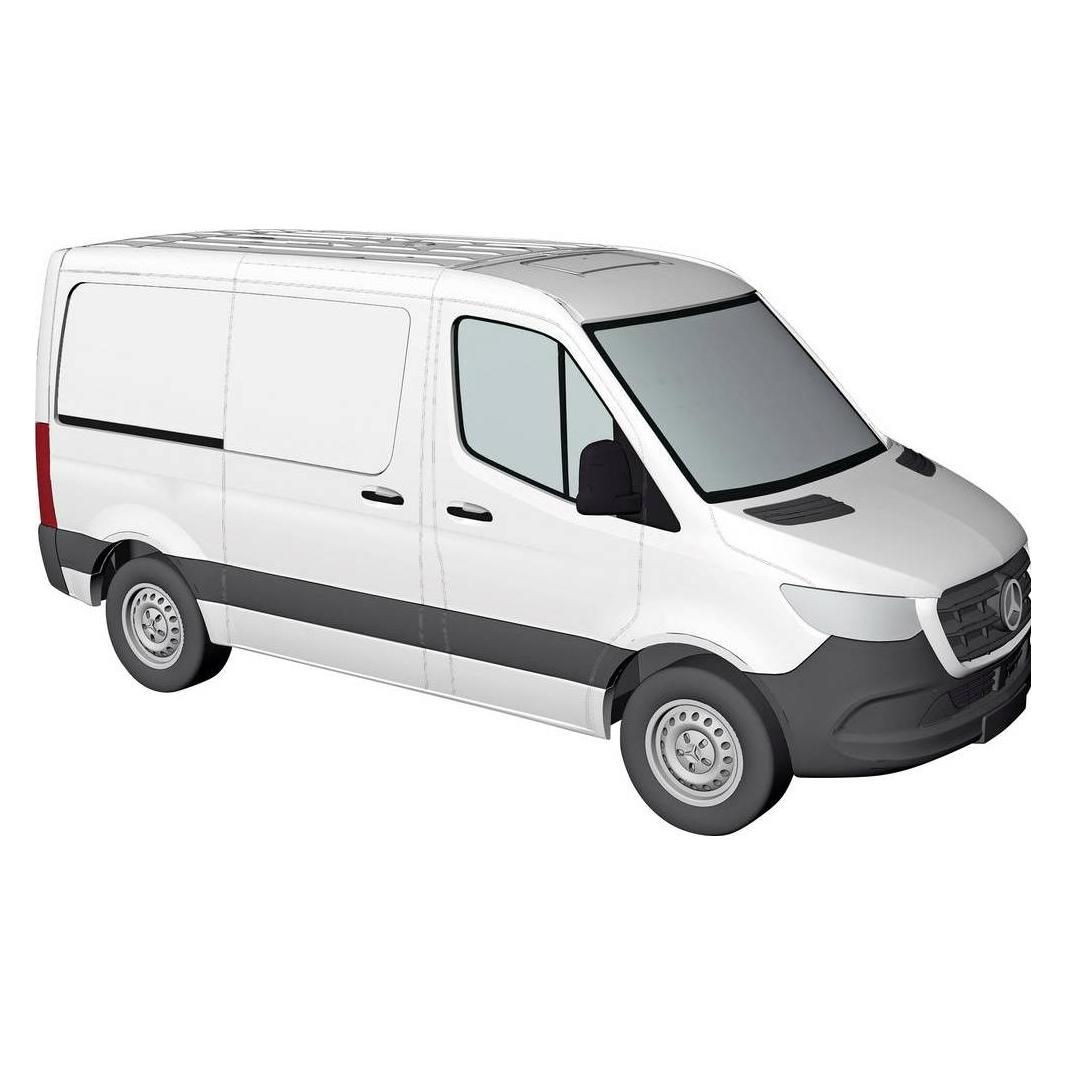 Busch 53400 H0 Mercedes Benz Sprinter Kastenwagen kurz, weiss (53400)