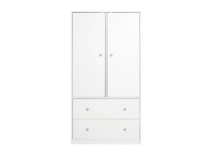 Armoire 2 portes 2 tiroirs BLOOM Blanc