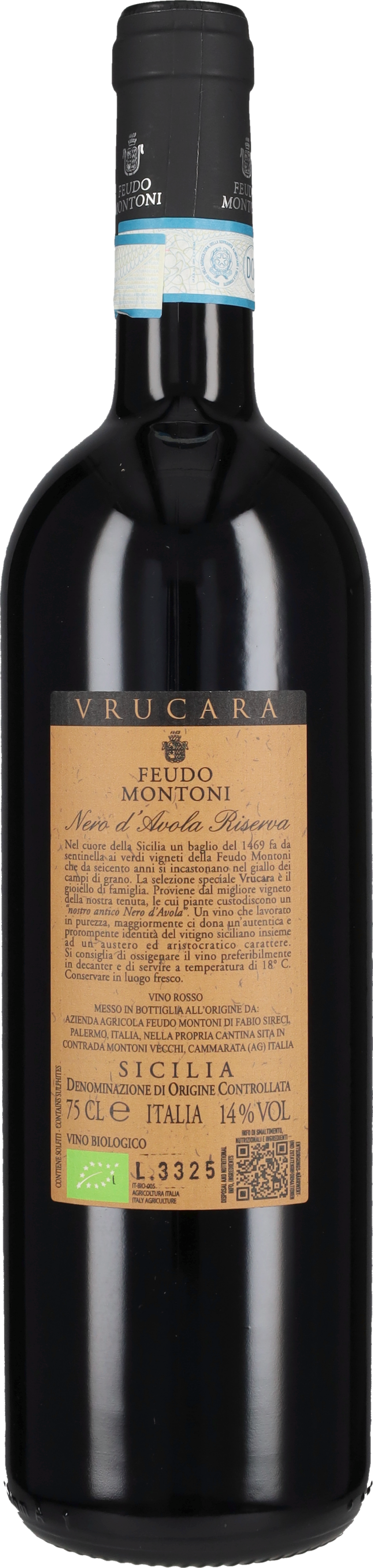 Nero d'Avola 'Vrucara' Feudo Montoni 2021