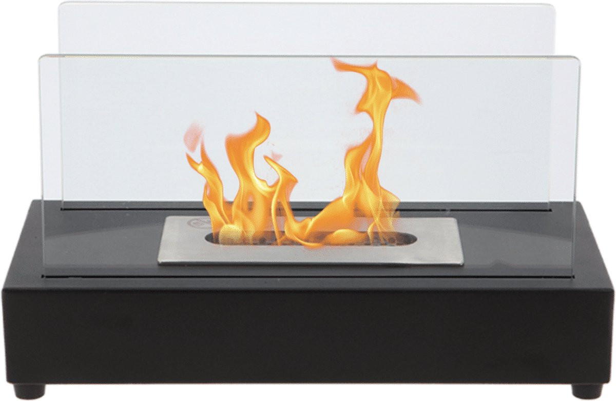 Fancy Flames Bioethanol tafelhaard zwart - Rechthoekig