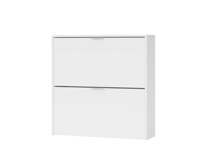 Meuble à chaussures 2 abattants - blanc