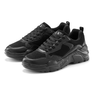 Sneaker LASCANA "Turnschuhe, Halbschuh, Sportschuh, Freizeitschuh, Schnürschuh", Damen, Gr. 42, Textil, schwarz (schwarz, schwarz), Obermaterial: 50% Lederimitat, 50% Textilmaterial. Decksohle: 100% Textilmaterial. Futter: 100% Textilmaterial....