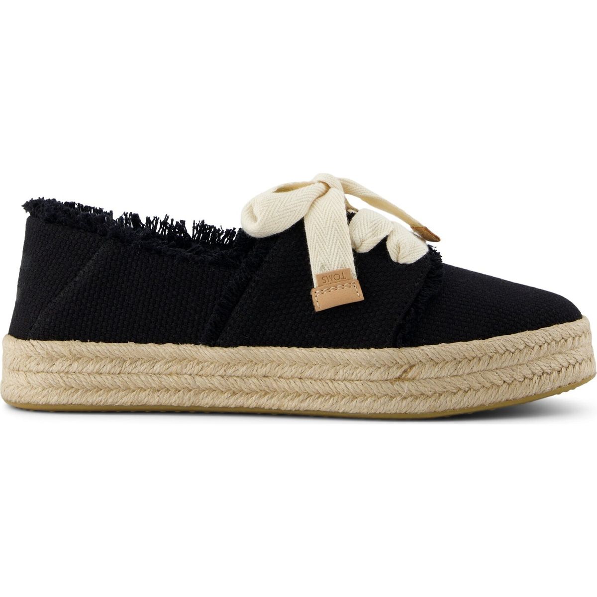 Toms Carolina Lace UP black beachside woven/fray 42 10021856-42