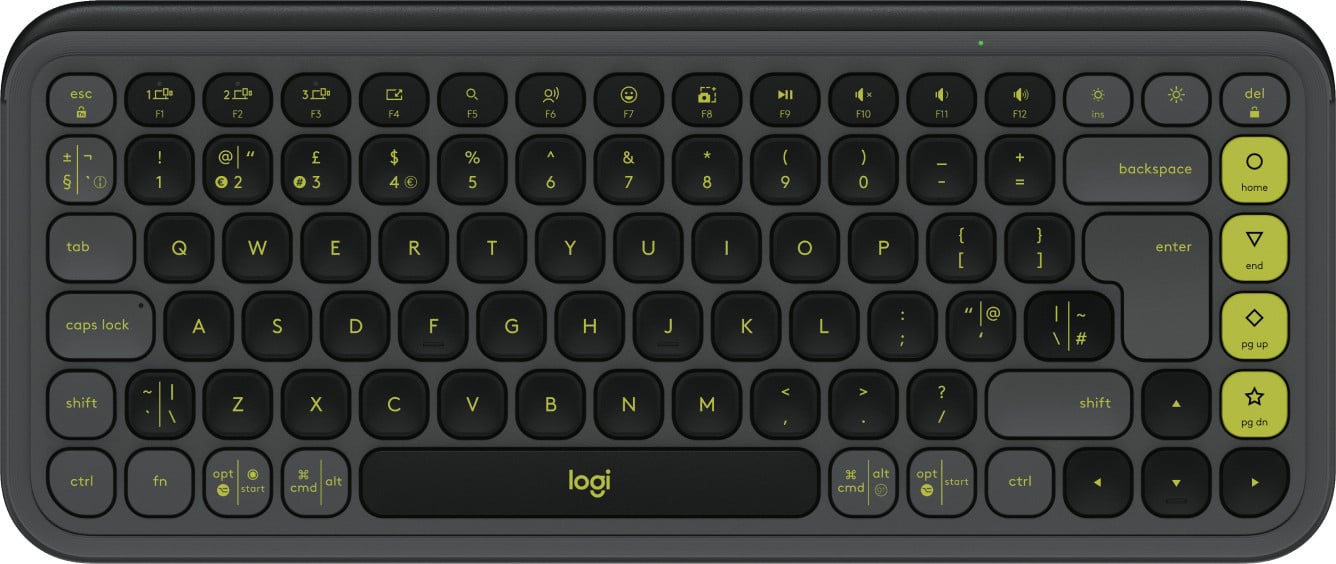 Logitech POP ICON KEYS Mini Draadloos Bluetooth Toetsenbord met Schaarmechanisme QWERTY Grafietkleur