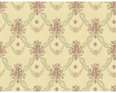 Seabrook Designs Rosette Floral Lattice Unpasted Wallpaper