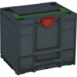 Tanos systainer3 Combi M 337 anthrazit (RAL 7016), Verschluss karminrot (RAL 3002), Griff smaragdgrün (RAL 6001) - 83550048.139