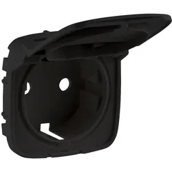 Legrand 754848 Valena Allure Abdeckung Schutzkontaktsteckdose Klappdeckel Farbe: Schwarz