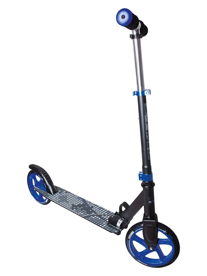 muuwmi Scooter "Aluminium 200" in Schwarz/ Blau - ab 8 Jahren - onesize