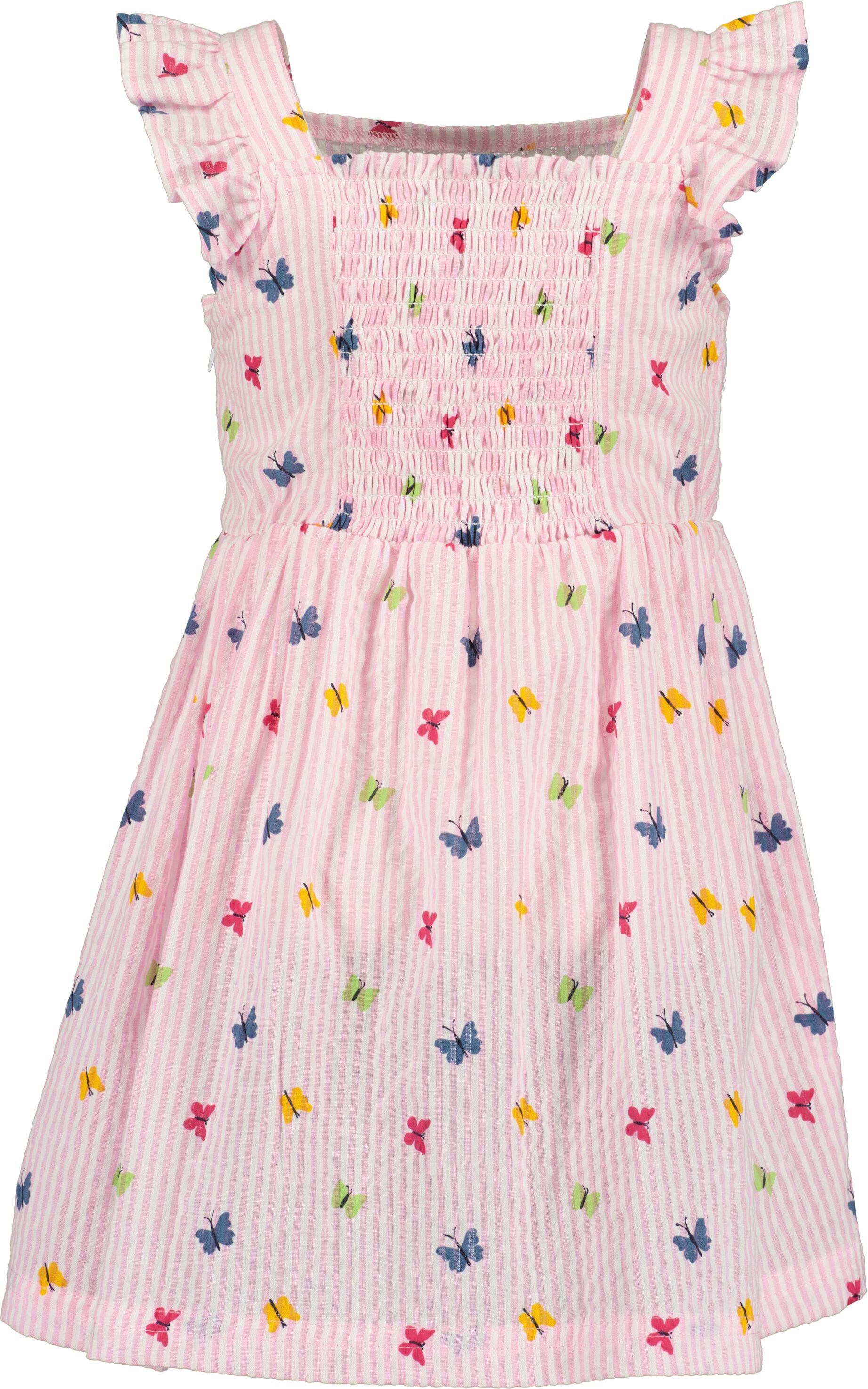 Sommerkleid BLUE SEVEN "Kleid", Mädchen, Gr. 122, ohne Ärmel, bunt (4160, azalee), 100% Baumwolle, normal, Kleider Sommerkleid