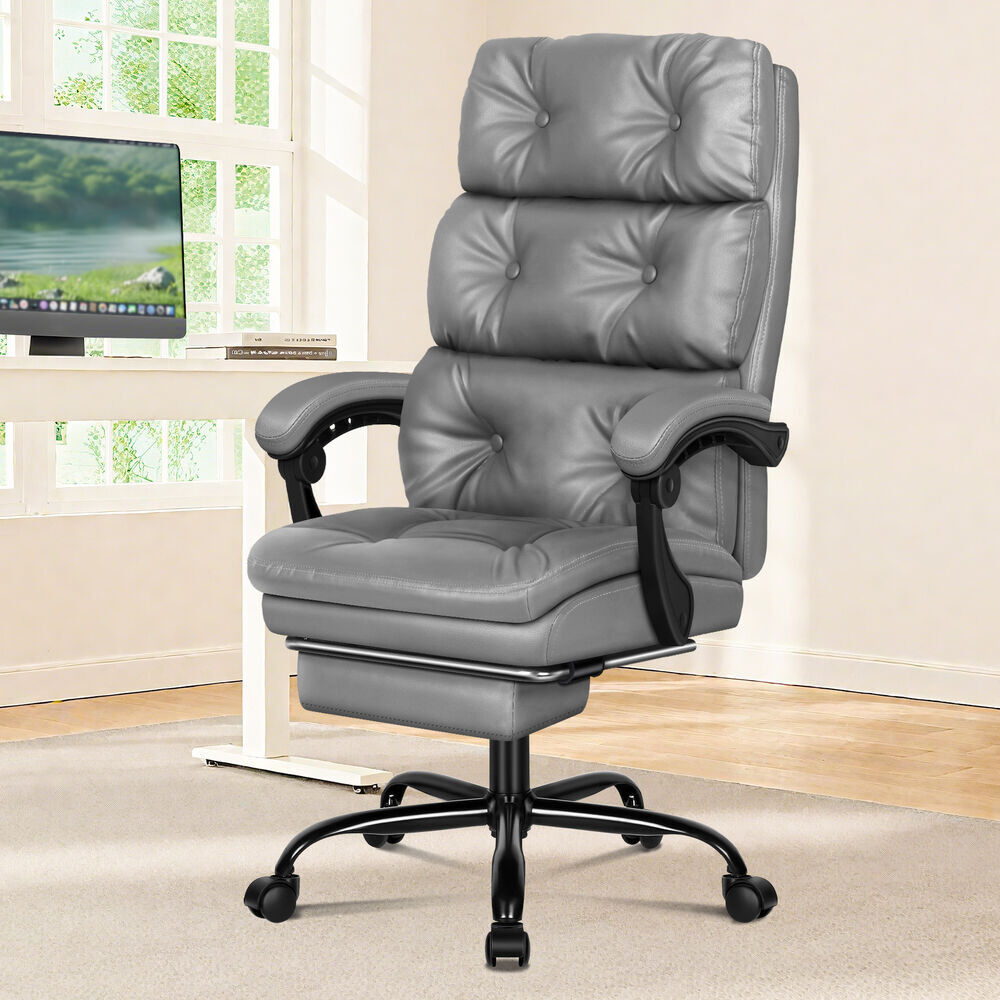 Rebrilliant Polyurethane Office Chair Grey 112cm H X 62cm W X 52cm D