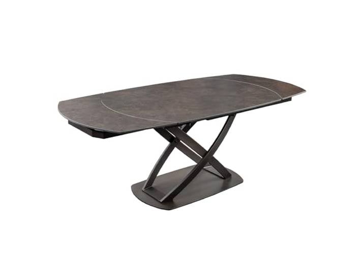 Esstisch INCEPTION 190cm - rost bronze - Keramik - Metallgestell robust hochwertig, minimalistischer Stil, 60 kg Belastbarkeit, erweiterbar, Metallgestell