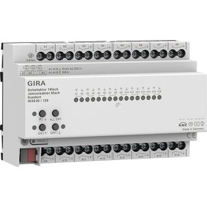 Gira Schaltaktor 503800 Komfort, für Smart Home, 16 Kanäle, bis 16 Ampere, für Hutschiene, KNX