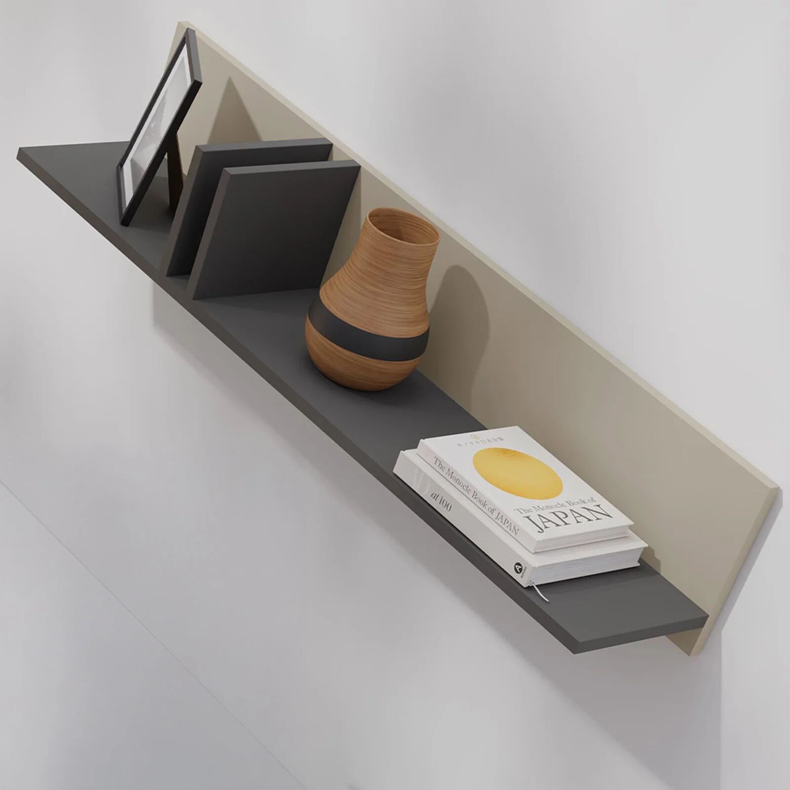 garneroarredamenti Mensola 110x22 cm antracite beige Essenzia