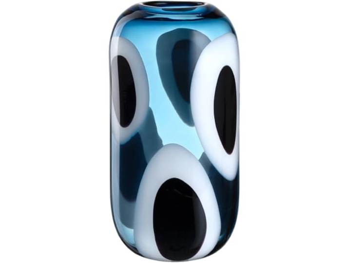 LEONARDO HOME OCCHI BLU Vase handgemachtes Kunstwerk voller Leidenschaft Elegante Blumenvase einzigartige Schönheit Kunst für Zuhause Höhe 33,6 cm blau 047510
