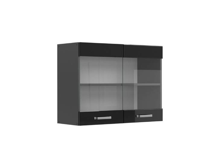 Armoire en verre R-Line 80cm Noir Haute brillance/Anthracite Vicco 41078