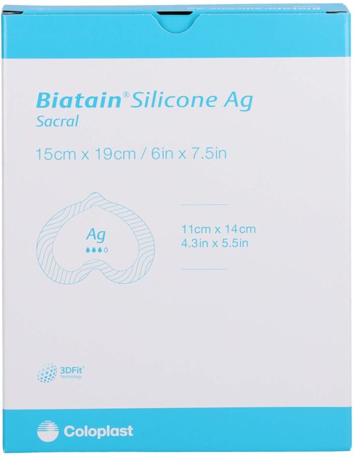 Biatain Silicone Ag Schaumverb.sakr.klein 15x19 cm