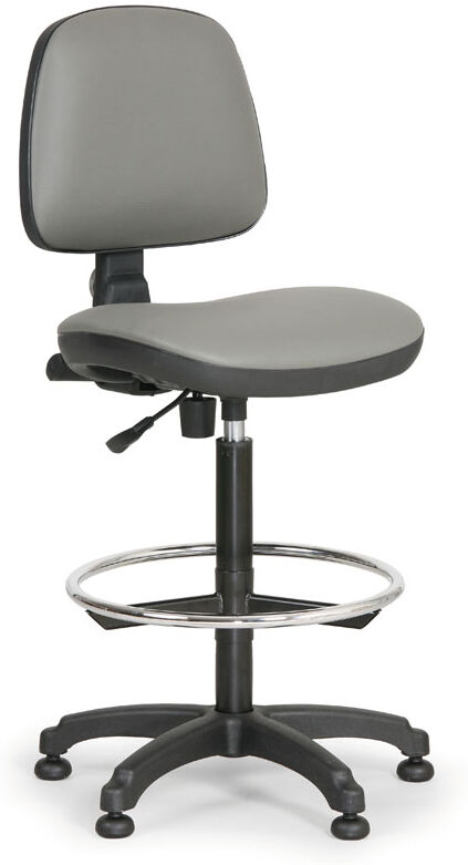 Euroseat Arbeitsstuhl MILANO, Stützring, grau