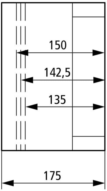 Eaton Boîtier individuel avec pré-empreintes métriques CI23E-150 (021943)