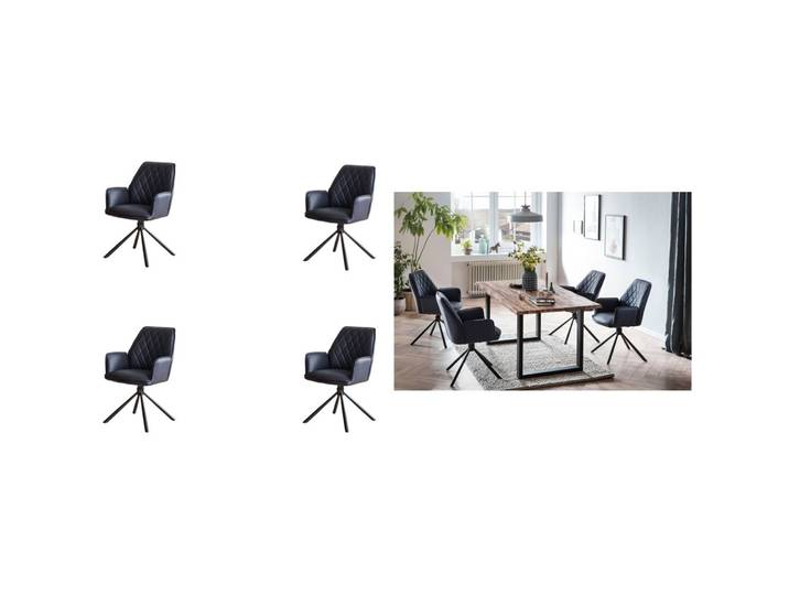 Essgruppe Eats natur Akazie/Mikrofaser B 160 T 90 cm 4 - Essgruppe