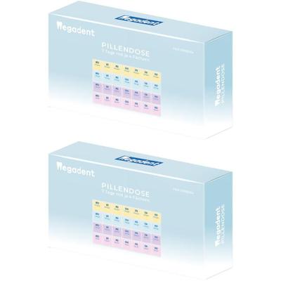 Pillendose 7 Tage+4 Fächer je Tag Kunststoff 2x 2x1 St