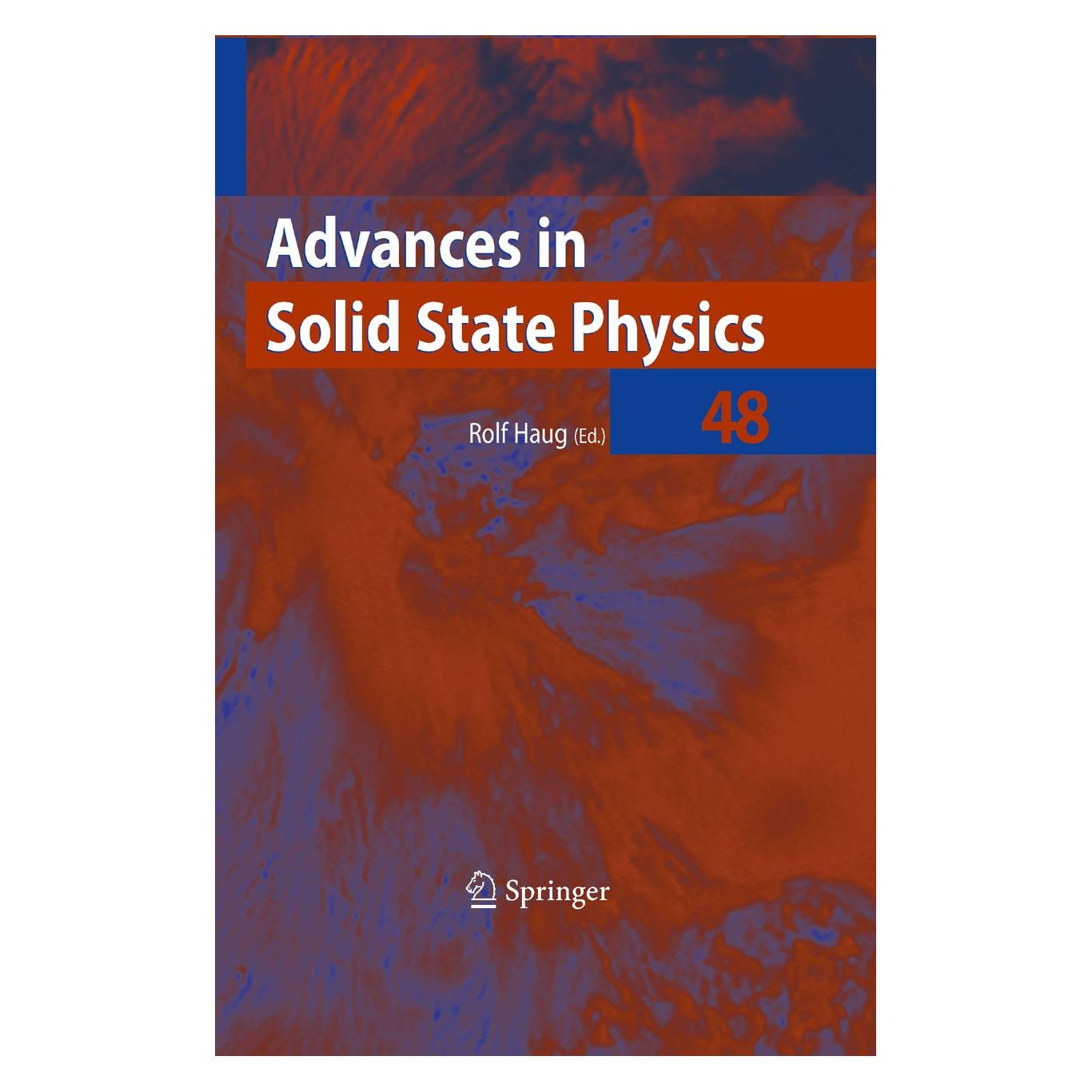 Springer Advances in Solid State Physics 48 (Englisch, Hardcover, Rolf Haug) (9783540858584)