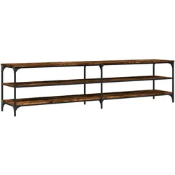 vidaXL TV-Schrank Räuchereiche 200x30x50 cm Holzwerkstoff und Metall