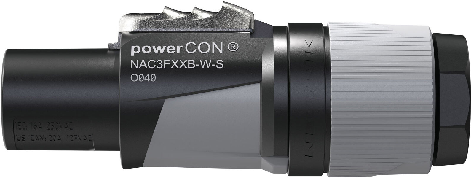 Neutrik Powercon-Steckverbinder – S Graues/weißes Gehäuse – Kabel Mit Kleinem Durchmesser