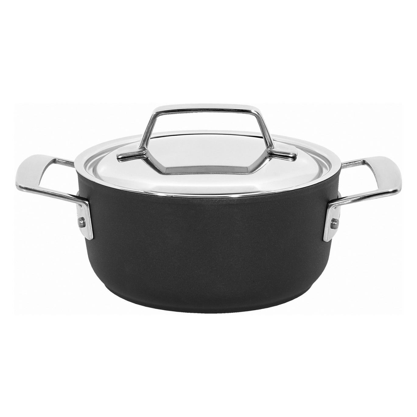 Demeyere Alu Pro Kochtopf mit Edelstahldeckel Ø18cm 2lt h:8.5cm (Kochtopf, Aluminium, Edelstahl, 18 x 8.50 cm) (13318 40851-172-0)
