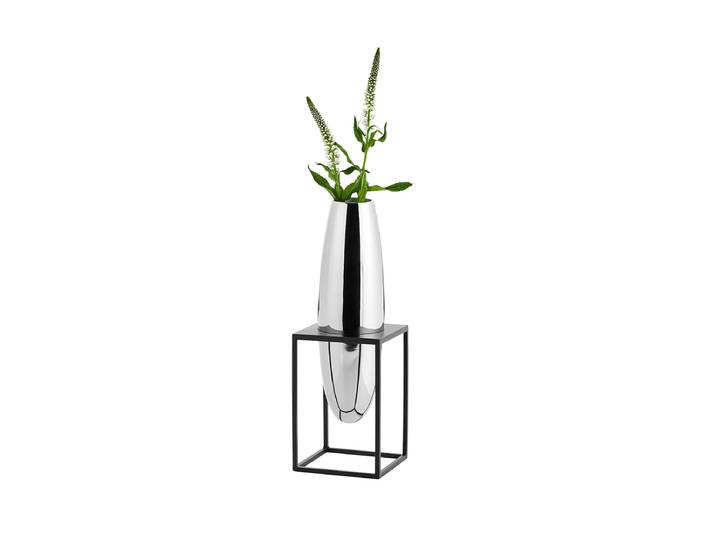 Design Vase „Solero M“ Silber, Schwarz Philippi
