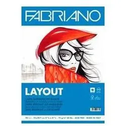 Fabriano, Heft + Block, Zeichenblock Layout A3, 70 Blatt (A3, Blanko)