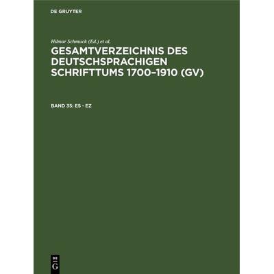 Es - Ez, Gebundene Ausgabe von , De Gruyter, 978-3-11-230993-3
