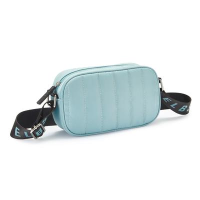 Umhängetasche ELBSAND "Minibag, Crossbody Bag, Damentasche, Schultertasche", Damen, Gr. B/H/T: 20,5cm x 12cm x 6cm, blau, Stoff, Textil, clean, unifarben, Taschen Umhängetasche, Handtasche Damen zum Umhängen aus weichem Material mit Steppung VEGAN