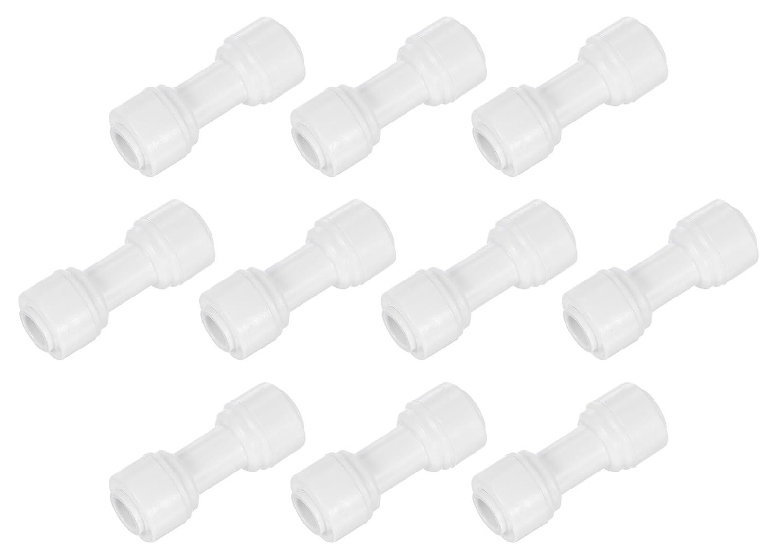 Dripio 10-delige set rechte drukkoppelingen, 6 mm, kunststof, wit