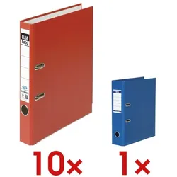Elba 10x Ordner »rado brillant« 1000226 inkl. 1x Ordner »Strong-Line« rot, 28.5x31.8x28.5 cm