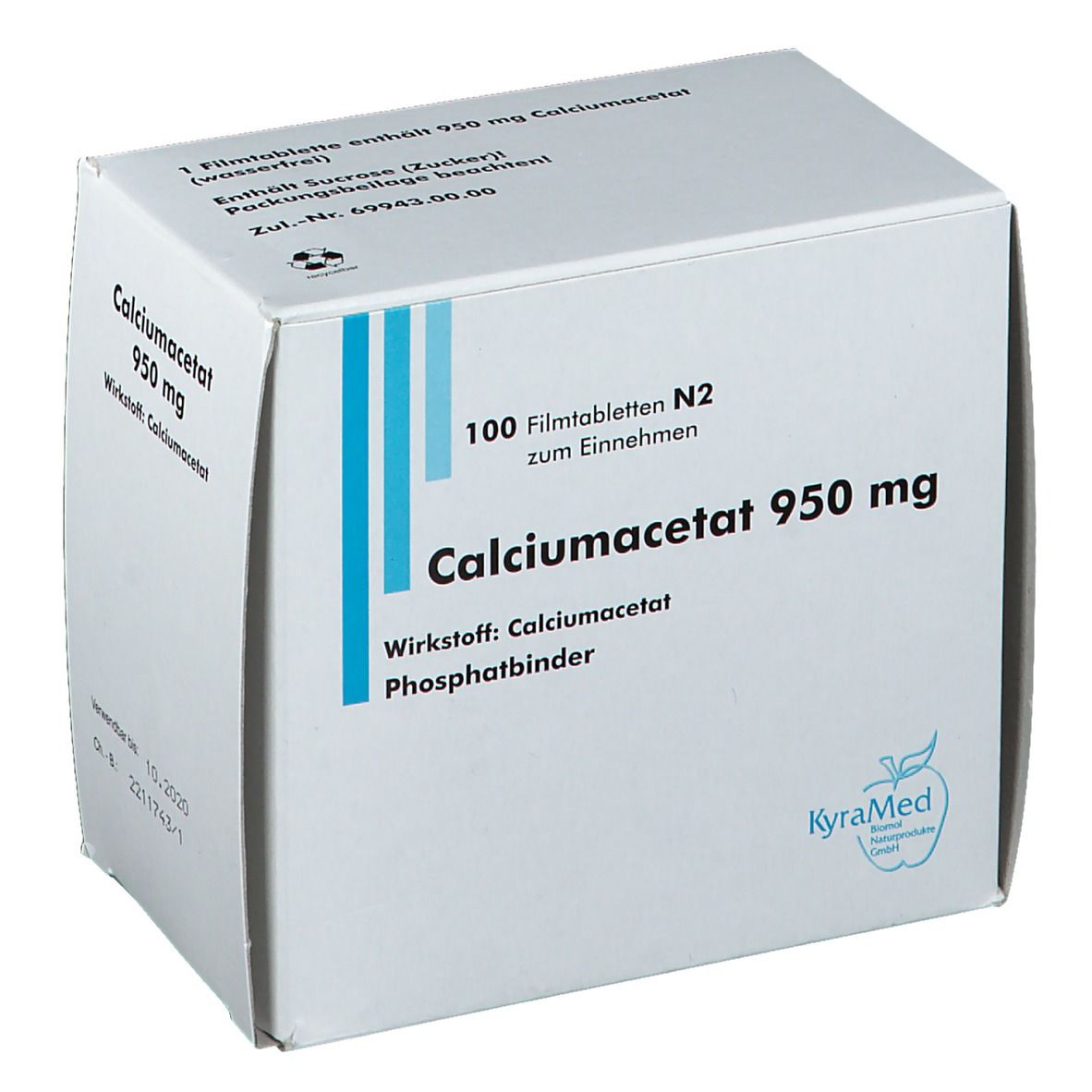 Calciumacetat 950 mg Filmtabletten 100 St
