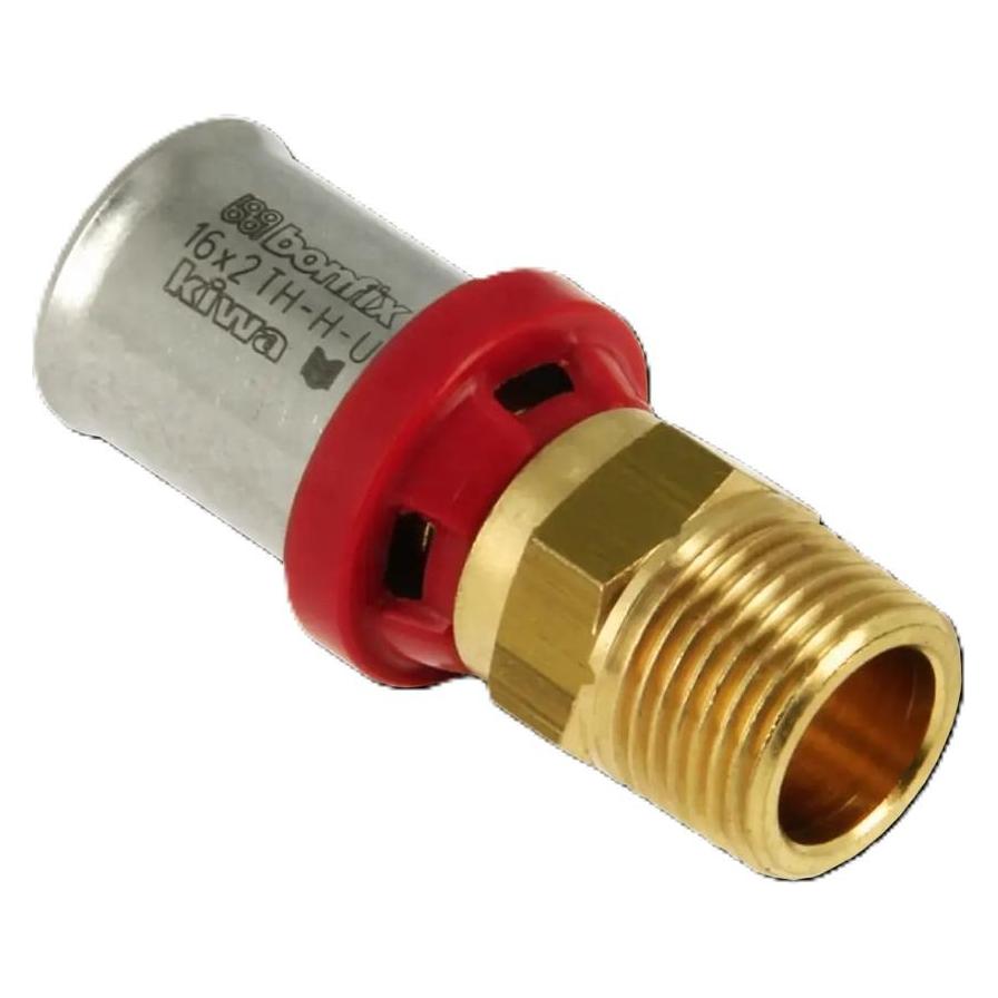 Bonfix 2000210 Alu-Pressspitze Aussengewinde 1/2" x 16 mm (Pressverbindung) (72104484)