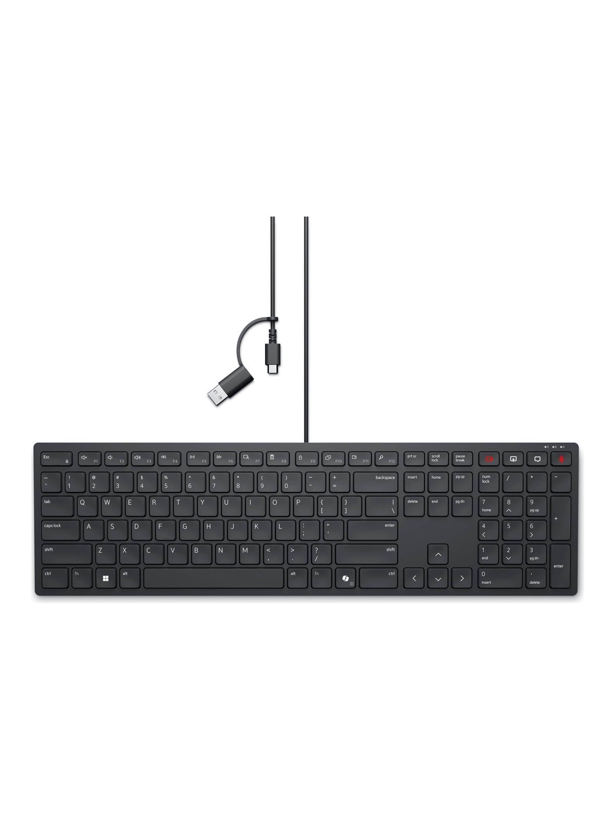 Dell Wired Collaboration Keyboard KB525C - keyboard - QWERTZ - German - black Input Device - Tastatur - Deutsch - Schwarz