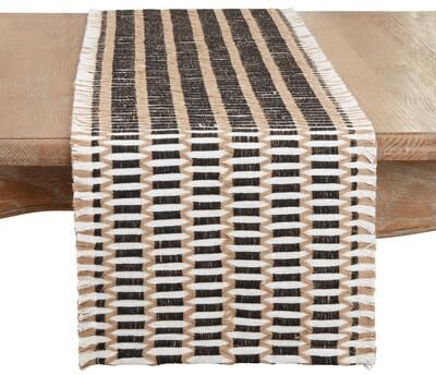 "Saro Lifestyle Textured Weave Table Runner - 14""x72"""