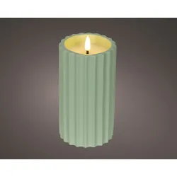 Kerze LED BETON grün (DH 8,50x16,50 cm) - grün - DH 8,50x16,50 cm