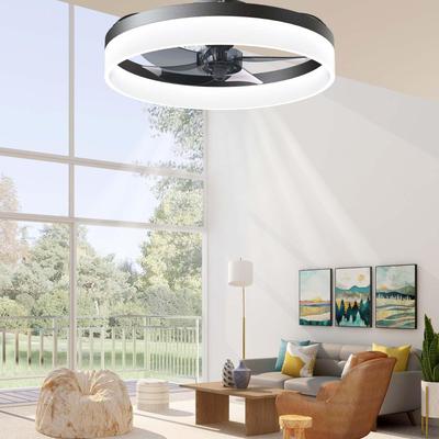 Lush Living Finds LED Ceiling Fan Light With Remote Control, Infinite Dimming & Speed Airflow black