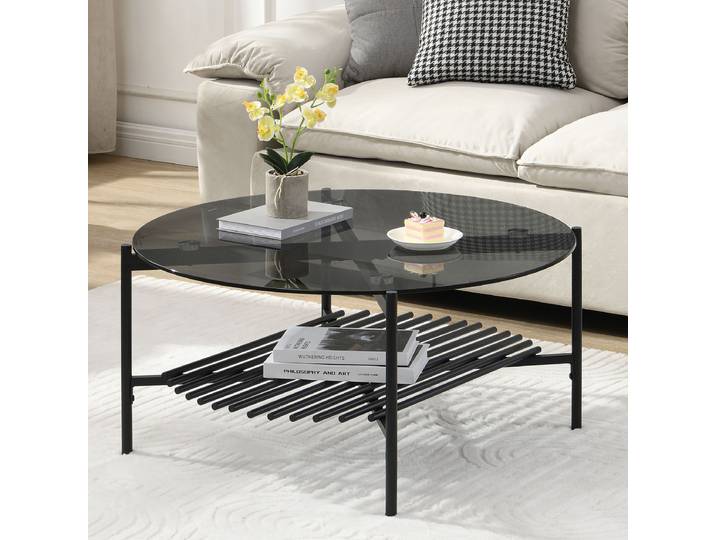 Couchtisch Miajra Ø 80cm Schwarz