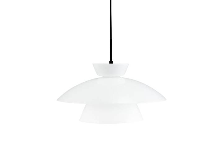 Suspension en verre blanc d28